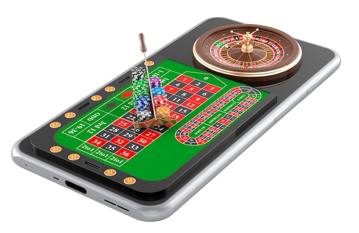 Roda roulette berkecepatan tinggi dengan bola dan saku bernomor di studio kasino langsung wira77